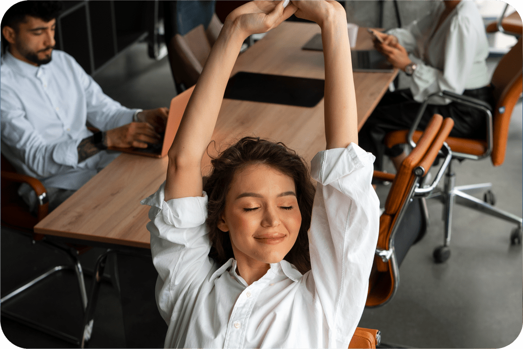 relaxed employee